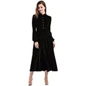 Black Velvet Maxi Dress